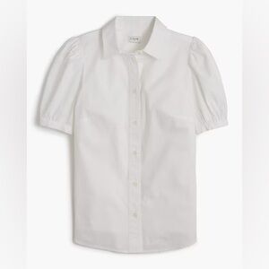 J. Crew puff sleeve white button up shirt in size XL | NWT | FREE SHIPPING